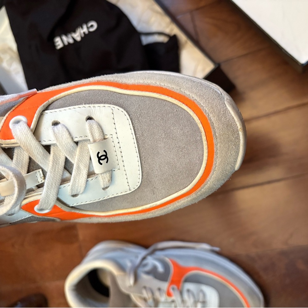 Chanel Leather & Suede Sneakers - Picture 7 of 16